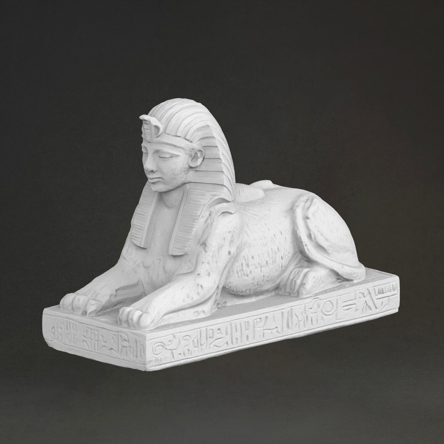 3D Printing Resin - Patung Sphinx, cetakan resin 3D, dilukis