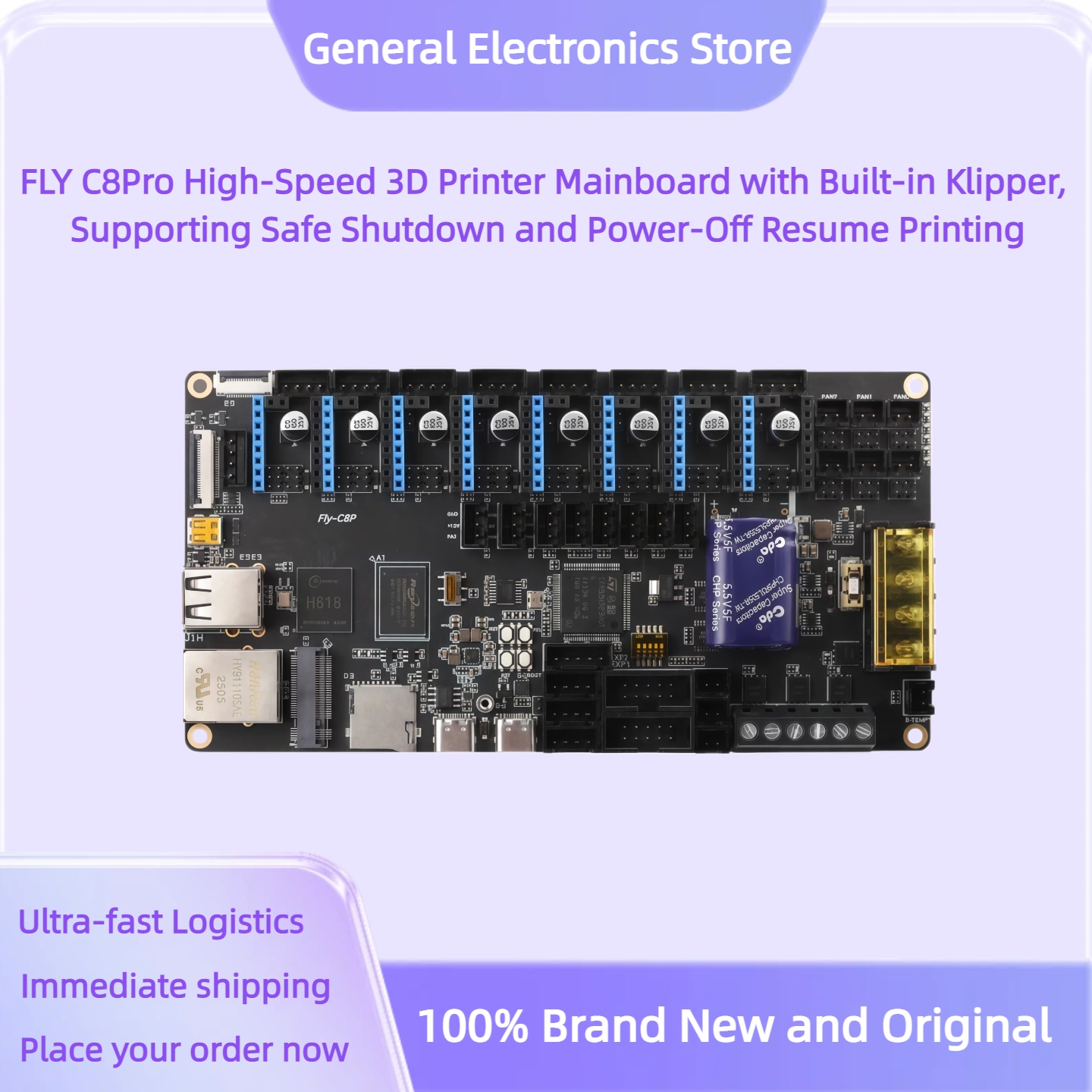 3D Printing Klipper - Mainboard Printer 3D FLY C8Pro Kecepatan