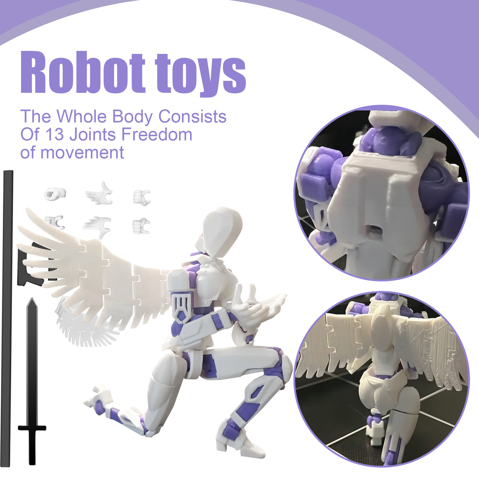 3D Printing House - Mainan Robot anak, Robot dapat digerakkan