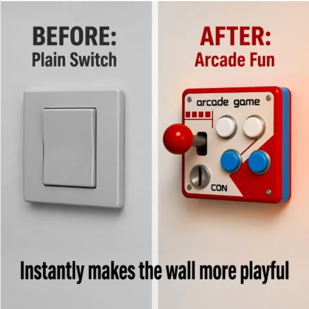 3D Printing And Additive Manufacturing - Penutup Pelat Sakelar Joystick Arcade Retro,