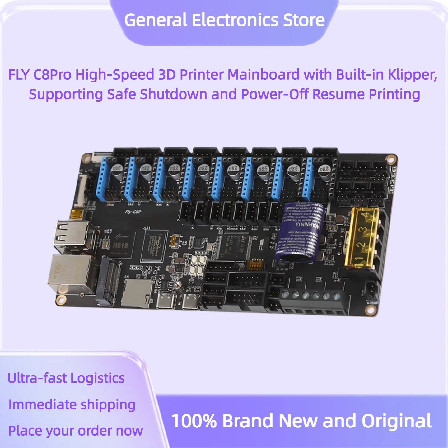 Mainboard Printer 3D FLY C8Pro - 3D Printing Klipper ulasan dan harga