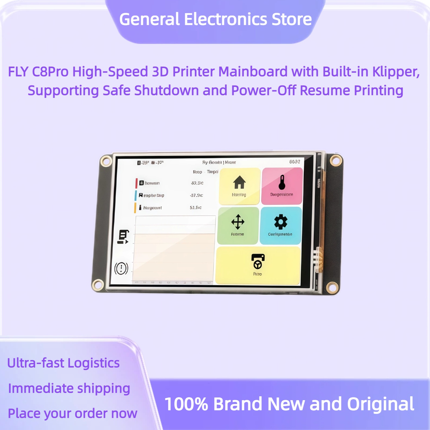 Mainboard Printer 3D FLY C8Pro - 3D Printing Klipper ulasan dan harga