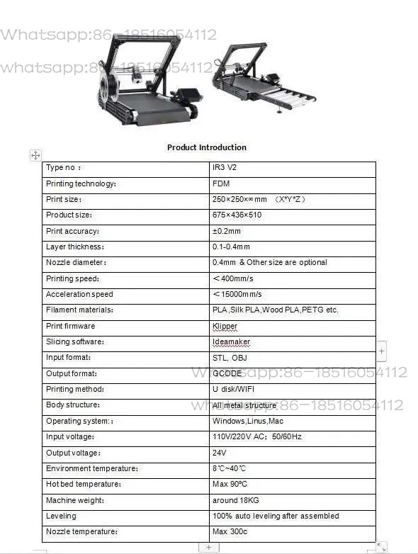 Sabuk Konveyor Baja 250×250×∞m - 3D Printing Klipper ulasan dan harga