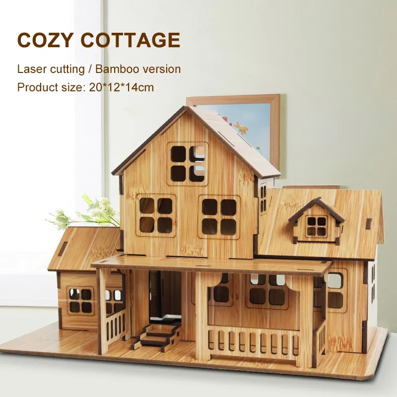 Permainan Model Puzzle Kayu 3D - 3D Printing House ulasan dan harga